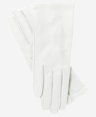 Sofia (ivory) - Italian lambskin leather gloves with silk lining - Glamourous Grace