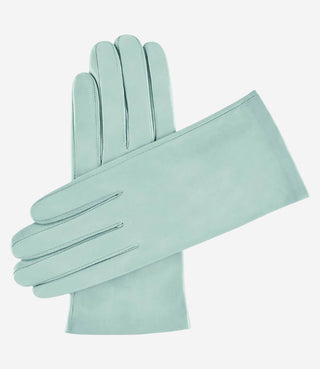 Sofia (sky) - Italian lambskin leather gloves with silk lining - Glamourous Grace