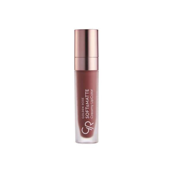 Golden Rose Soft Matte Creamy Lipcolor 107 - Long Lasting, Moisturizing Lip Color with Jojoba & Avocado Oil - Glamourous Grace