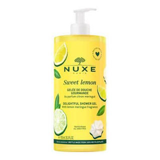 Nuxe Sweet Lemon Delightful Shower Gel: Refreshing & Fragrant - 750ml Large Size for Long Lasting Use - Glamourous Grace