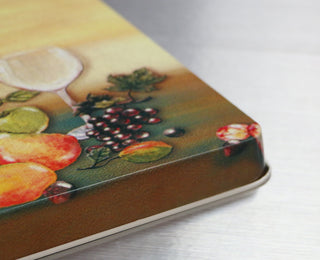 Square Tin Burner Cover, Wine & Vine