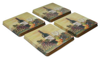 Square Tin Burner Cover, Wine & Vine