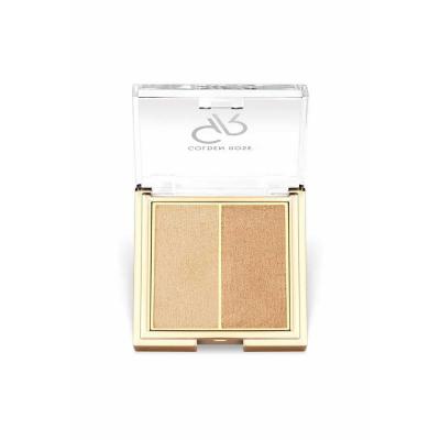 Golden Rose So Glow. Highlighter Duo: Illuminate Your Face, Radiant Shimmering Makeup Palette - Enhance Cheekbones & Brow Bone Definition - Glamourous Grace