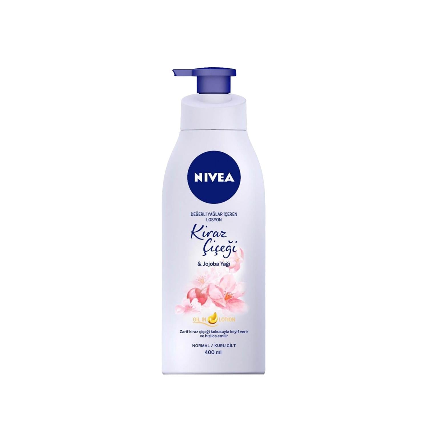 Nivea Cherry Blossom & Jojoba Oil Body Lotion 400ml - Moisturizing, Nourishing, and Hydrating Body Care - Glamourous Grace