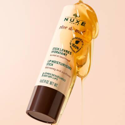 Nuxe Reve de Miel: Natural Honey Lip Balm for Dry, Chapped Lips - Moisturizing Lip Stick, Lip Care & Cracked Lip Treatment - Glamourous Grace