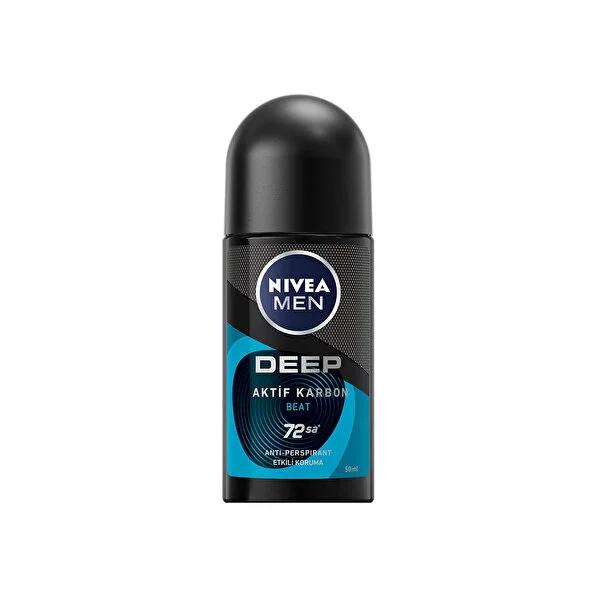 Nivea Men Deep Beat Anti-Perspirant Roll-On Deodorant - 72-Hour Protection, Long-Lasting Freshness for Men - Glamourous Grace
