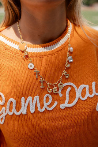 Gameday Charm Necklace - 18k Gold Plated - Glamourous Grace