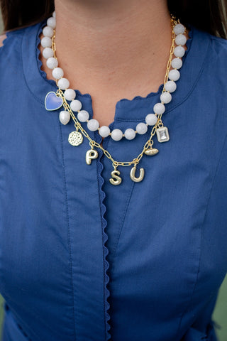 Gameday Charm Necklace - 18k Gold Plated - Glamourous Grace