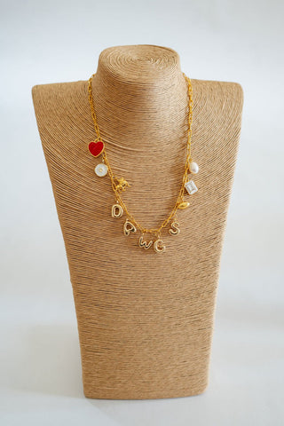 Gameday Charm Necklace - 18k Gold Plated - Glamourous Grace