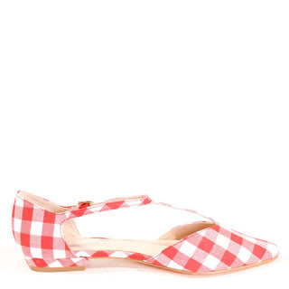 Garden Gingham T-Strap Flats - Glamourous Grace