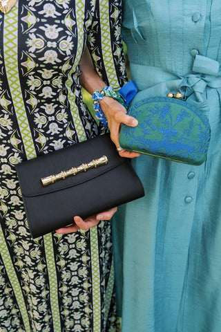 Garden Party- Green Combo- Embroidered Clutch