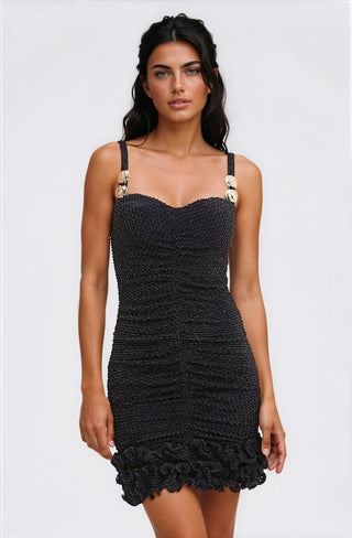 Gavea Mesh Mini Dress – Black (Final Sale) - Glamourous Grace