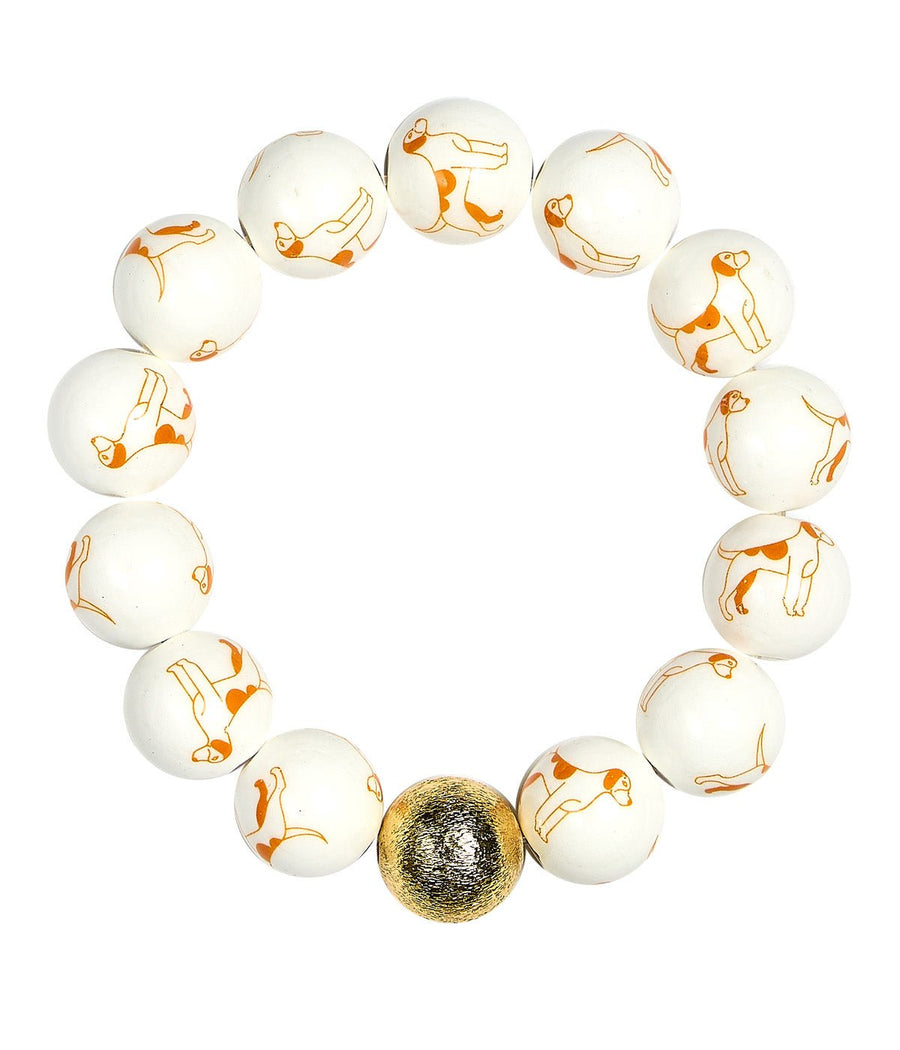 Georgia Beaded Bracelet - Hound Dog - Gameday Collection - Glamourous Grace
