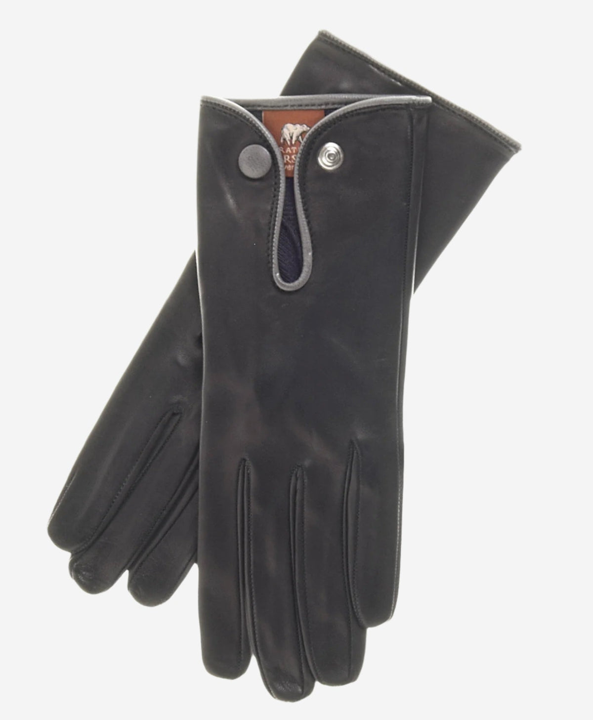 GG4110 (black/grey) - Women's Italian casual car gloves - Glamourous Grace