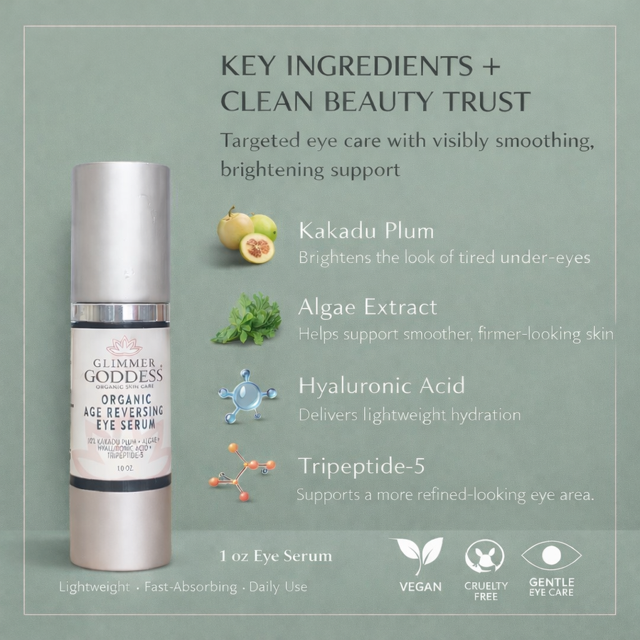 Organic Age Reversing Eye Serum – Instant Firming Treatment - Glamourous Grace