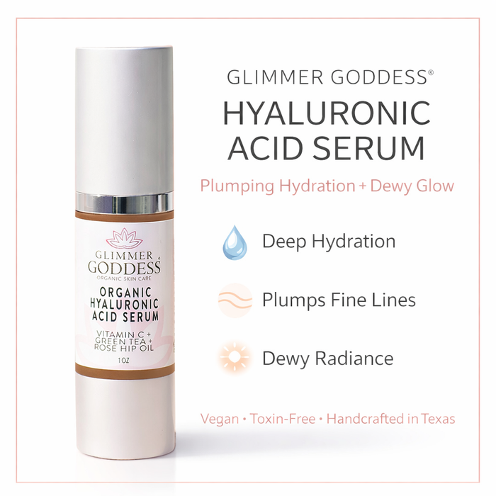 Organic Hyaluronic Acid Serum – Plumping Hydration 1 oz. - Glamourous Grace