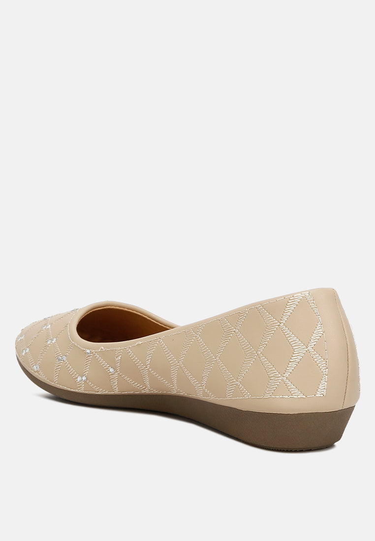 Gia Rhinestone Embellished Women'S Ballerinas - Glamourous Grace