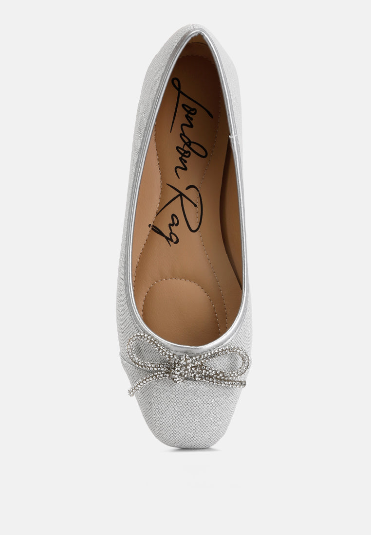 Gizeh Women Rhinestone Embellished Ballerinas - Glamourous Grace