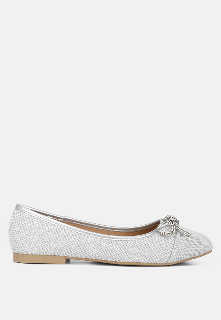 Gizeh Women Rhinestone Embellished Ballerinas - Glamourous Grace