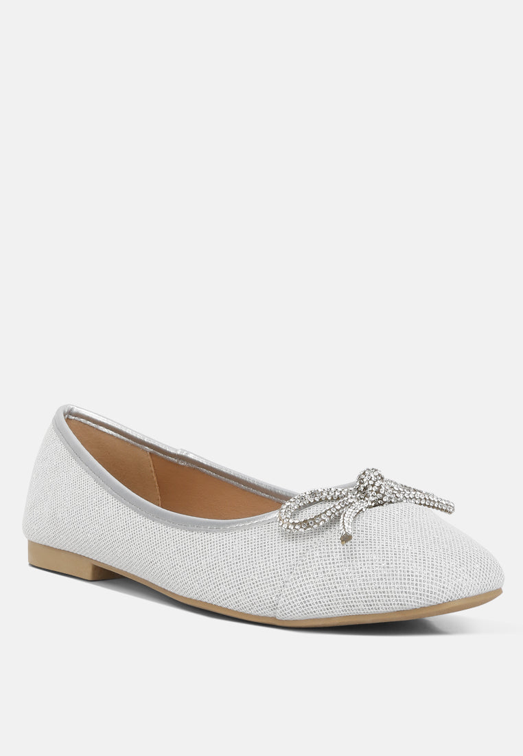Gizeh Women Rhinestone Embellished Ballerinas - Glamourous Grace