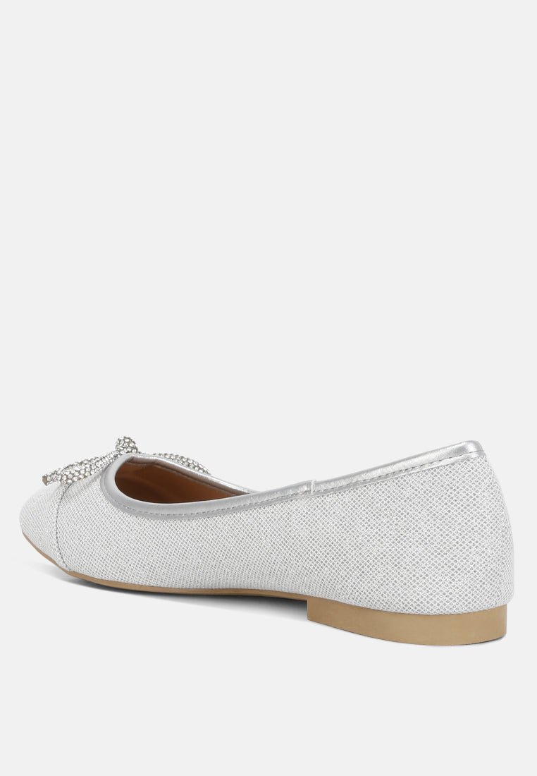 Gizeh Women Rhinestone Embellished Ballerinas - Glamourous Grace