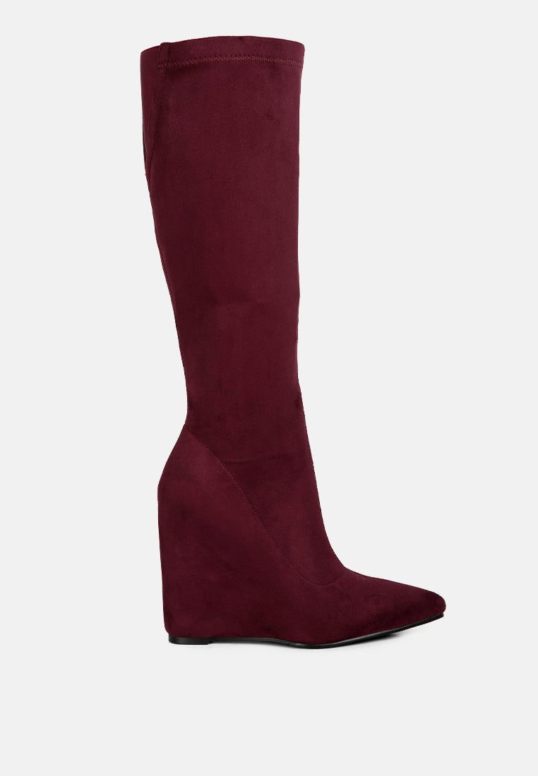 Gladol Wedge Heel Calf Boots - Glamourous Grace
