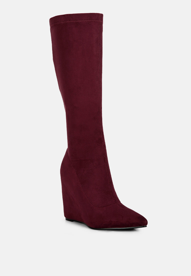 Gladol Wedge Heel Calf Boots - Glamourous Grace