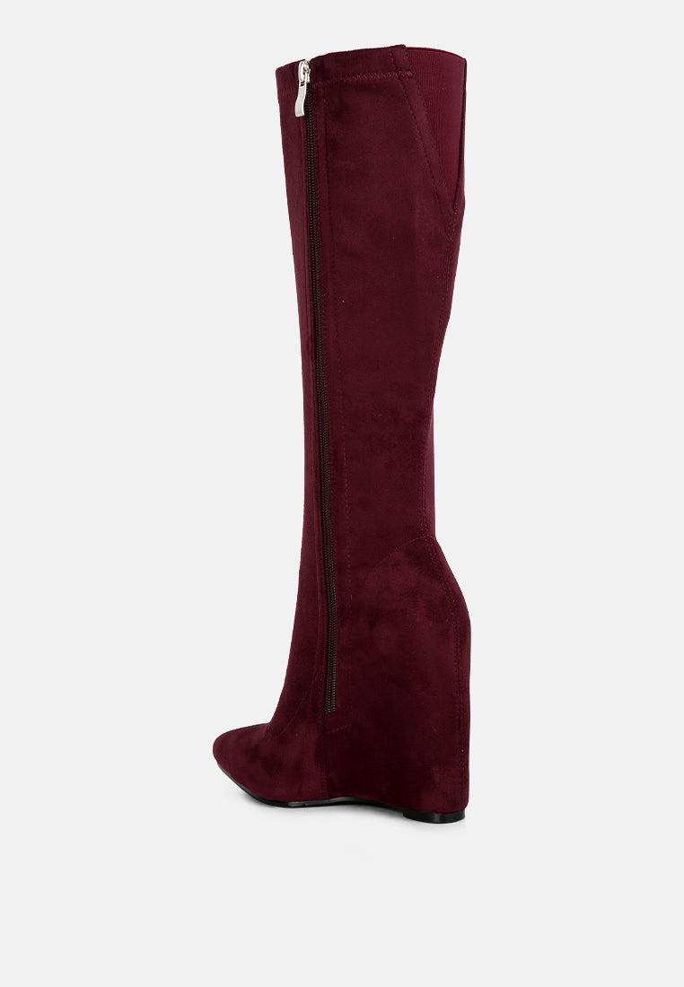 Gladol Wedge Heel Calf Boots - Glamourous Grace