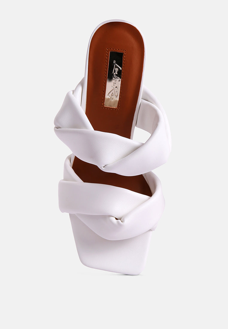 Glam Girl Twisted Strap Spool Heel Sandals - Glamourous Grace