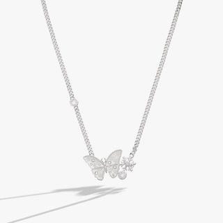 Glass Butterfly Inline Necklace