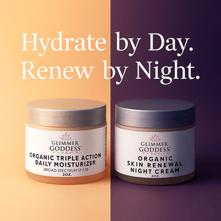 Organic Day & Night Duo – Triple Action SPF 30 Moisturizer + Skin Renewal Night Cream Bundle - Glamourous Grace