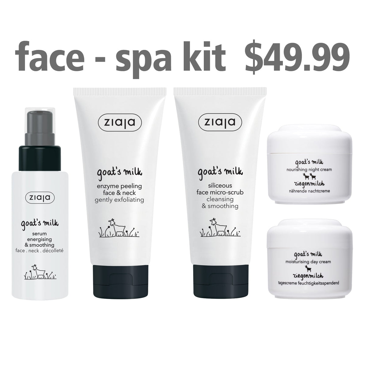 Goat's Milk Face Spa Kit - Glamourous Grace