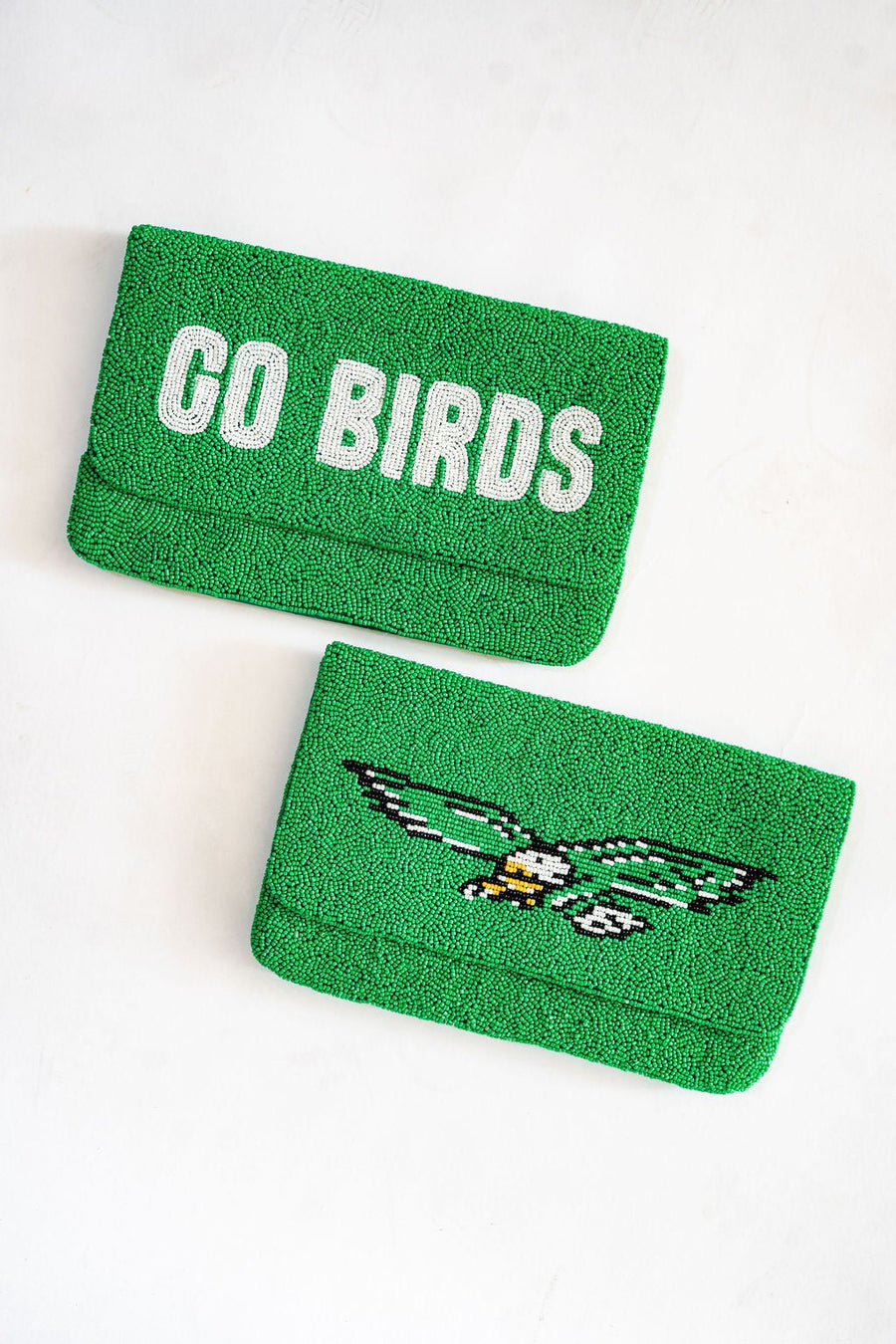 Eagles Bird - Green Beaded Clutch - Glamourous Grace