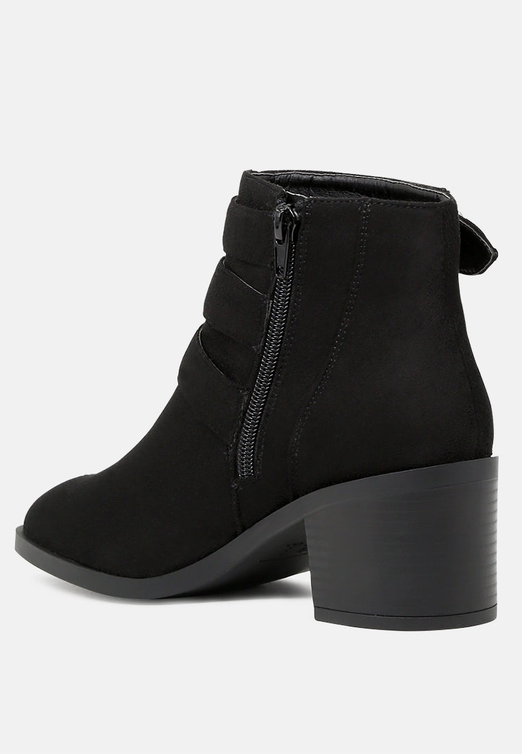 Goth Big Buckle Ankle Boots - Glamourous Grace