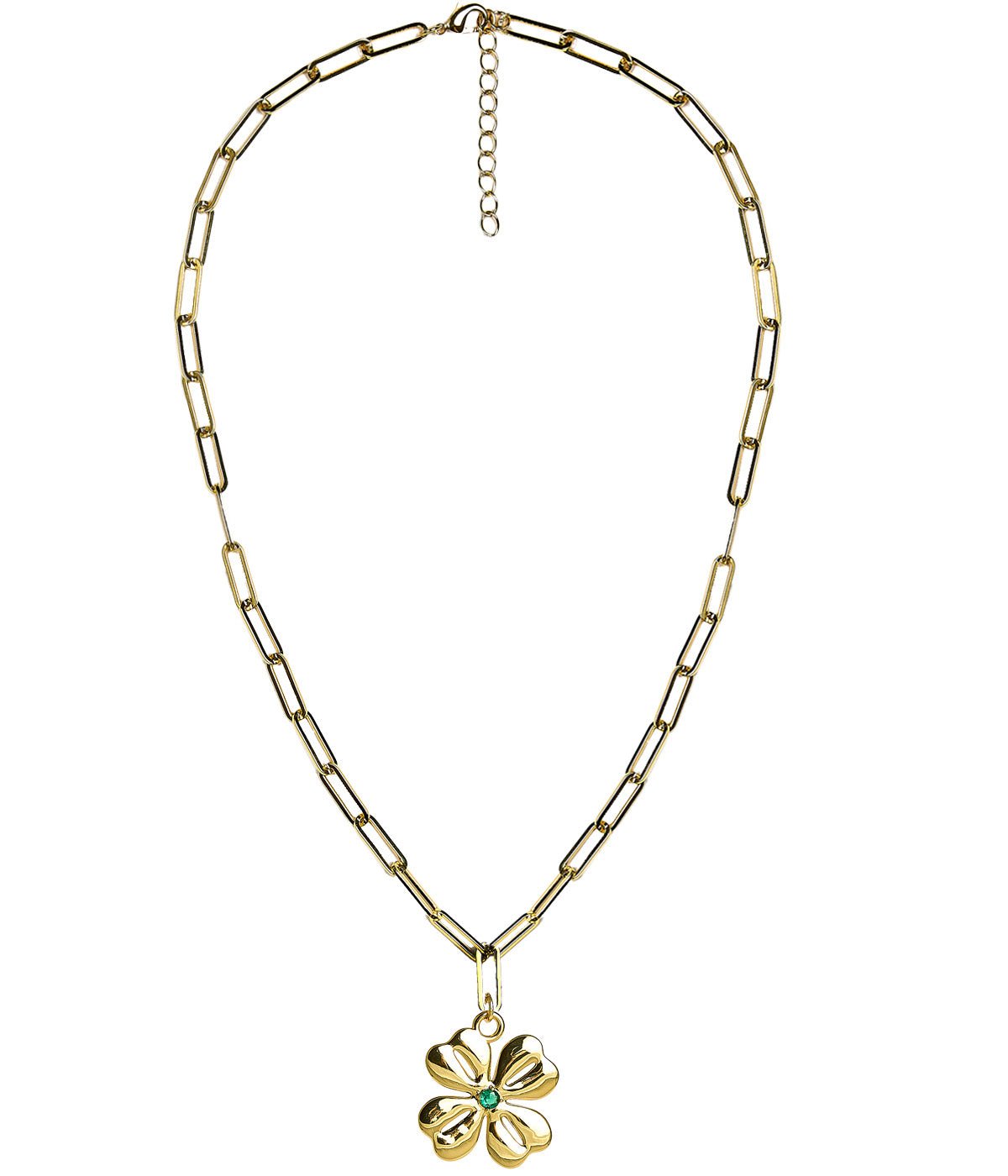 Grace Necklace - 18k Plated Paper Clip Chain-Kristin Kennedy Collection - Glamourous Grace
