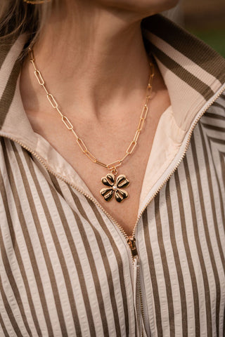 Grace Necklace - 18k Plated Paper Clip Chain-Kristin Kennedy Collection - Glamourous Grace