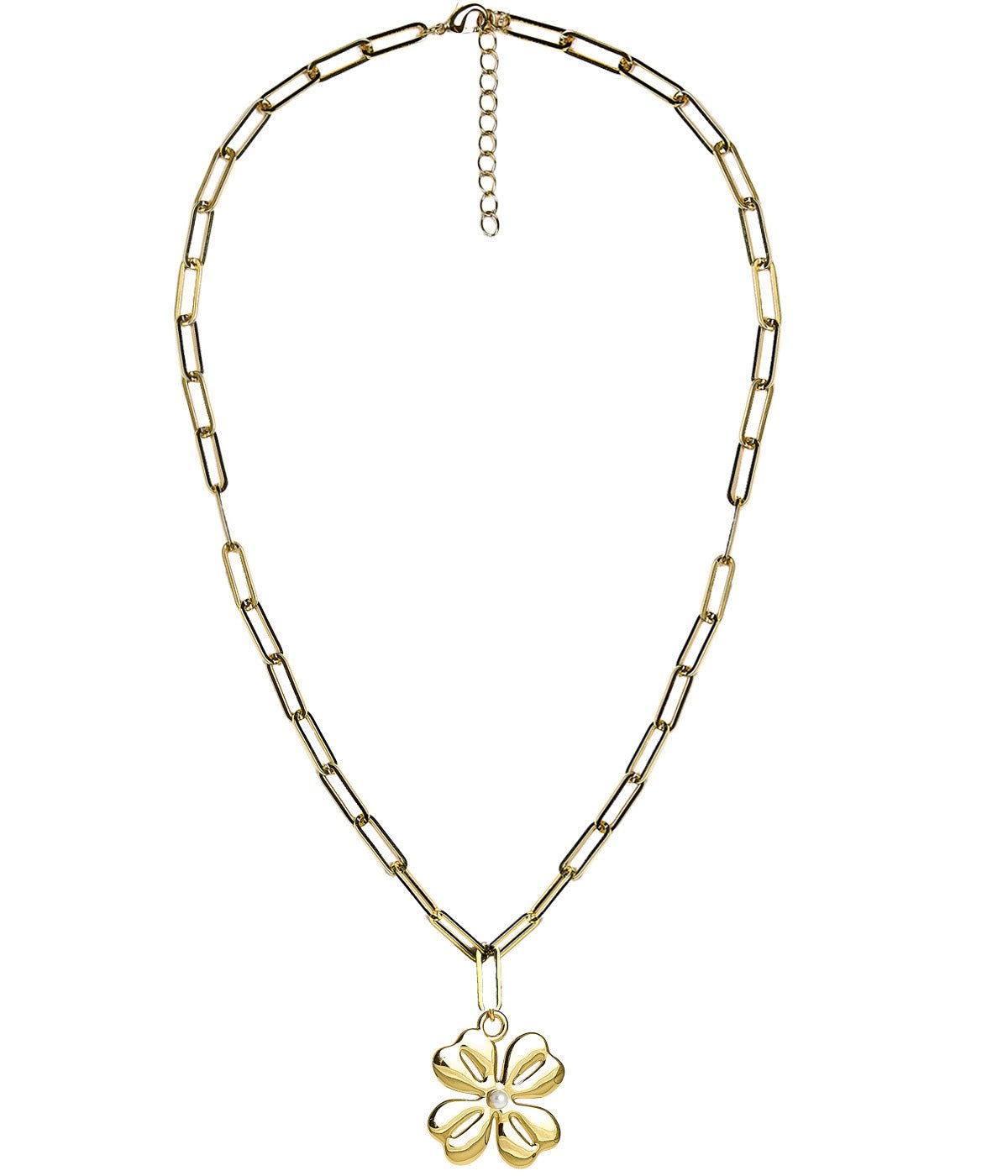 Grace Necklace - 18k Plated Paper Clip Chain-Kristin Kennedy Collection - Glamourous Grace
