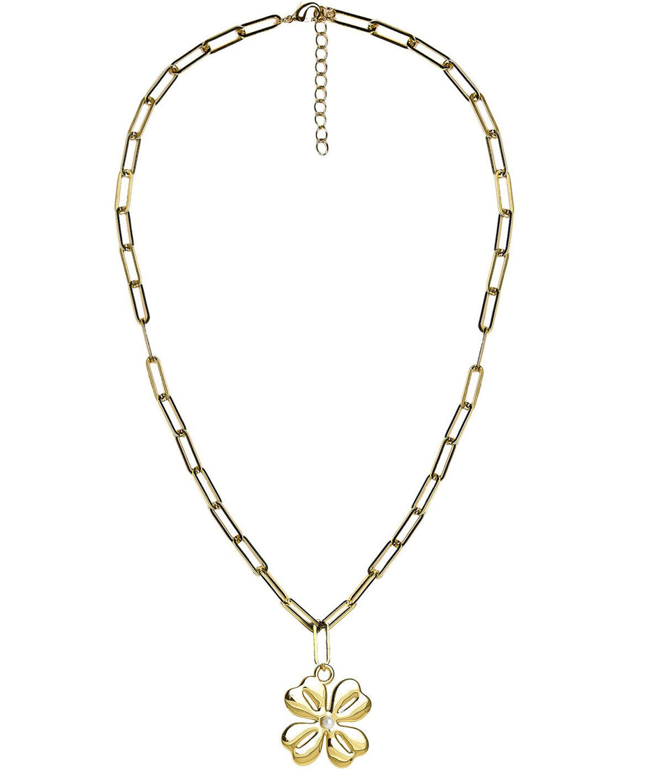 Grace Necklace - 18k Plated Paper Clip Chain-Kristin Kennedy Collection - Glamourous Grace