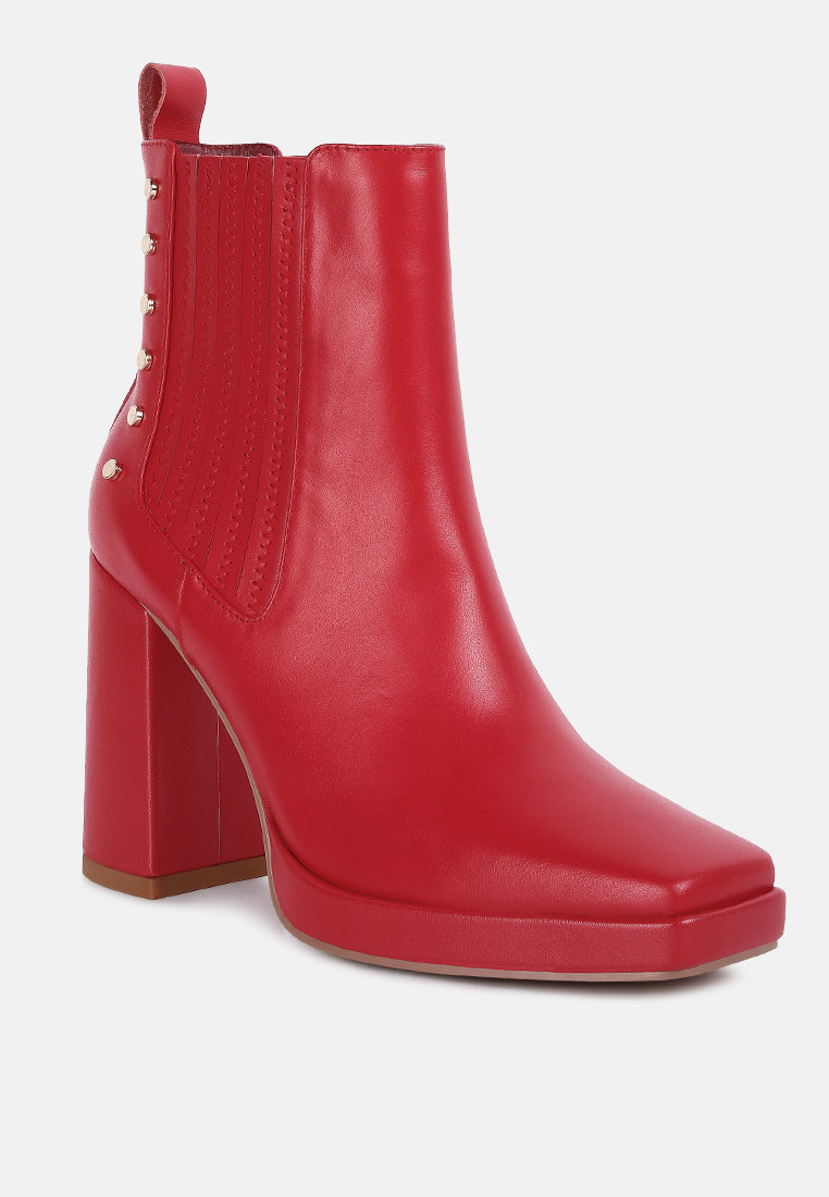 Grape Vine High Heeled Leather Boot - Glamourous Grace