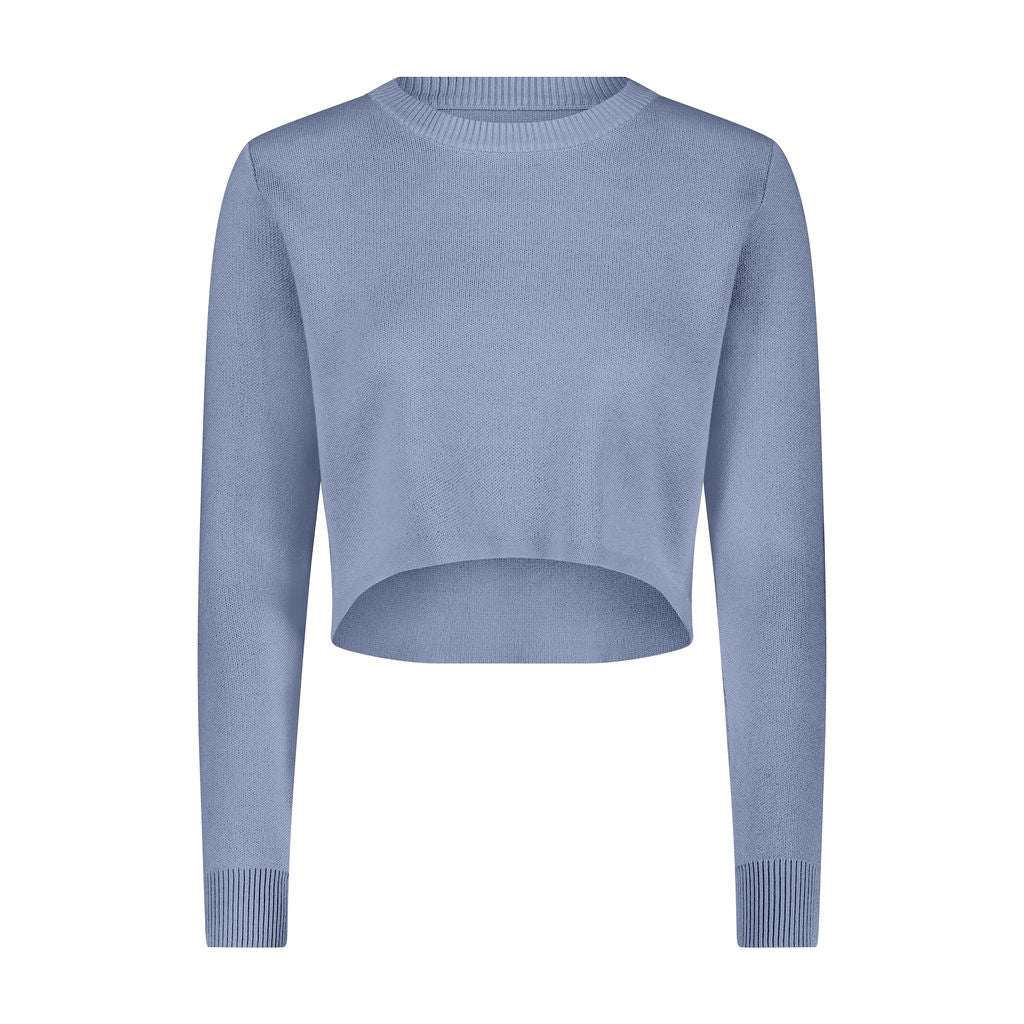 Crop Sweater Summer Knit- Periwinkle