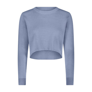 Crop Sweater Summer Knit- Periwinkle