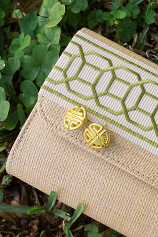 Greek Gold Key Stud - Earrings - Glamourous Grace
