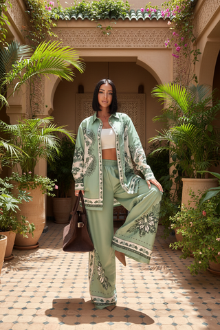 Green Paisley Set - 2