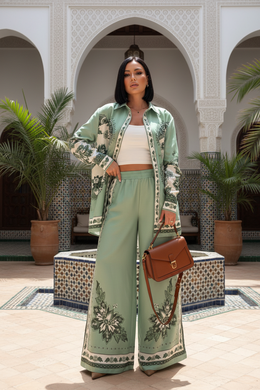 Green Paisley Set - 5