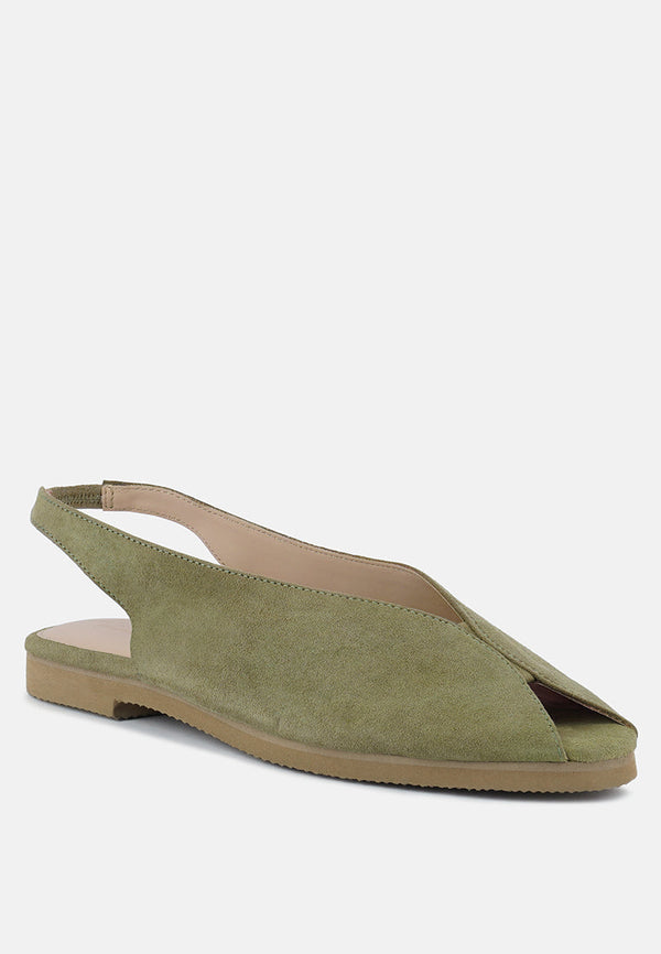 Gretchen Mustard Slingback Flat Sandals - Glamourous Grace