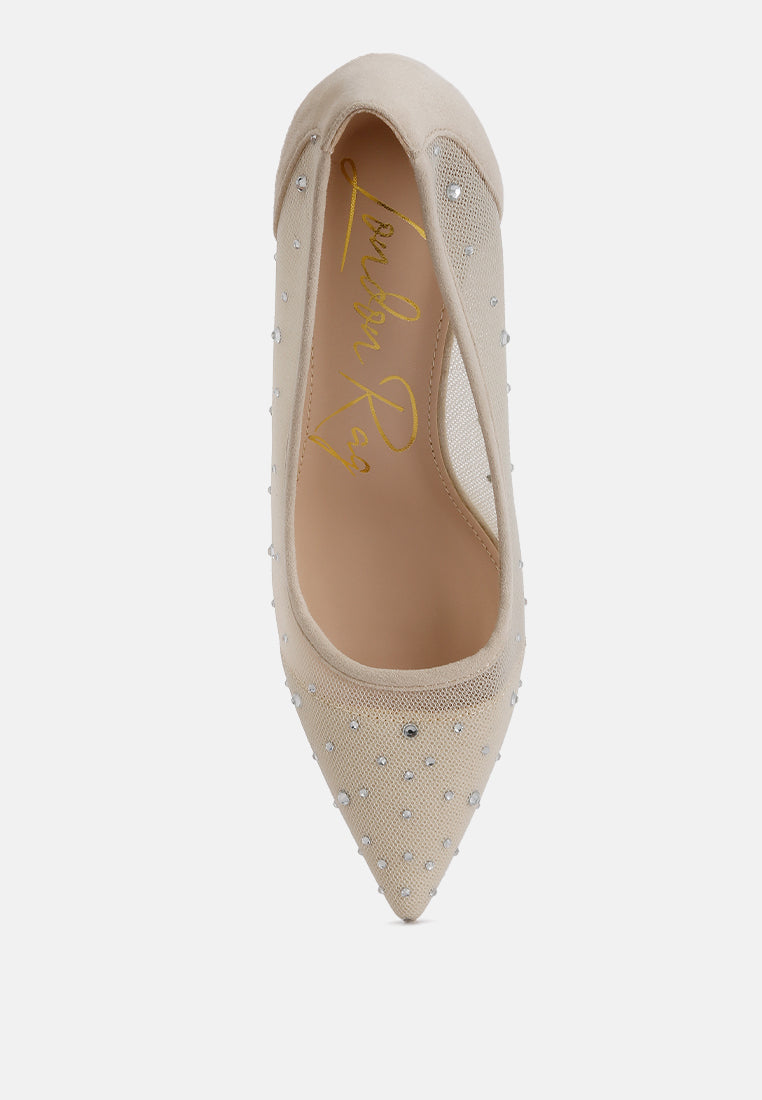 Guifaux Leatherre Rhinestone Embellished Lace Sandals - Glamourous Grace
