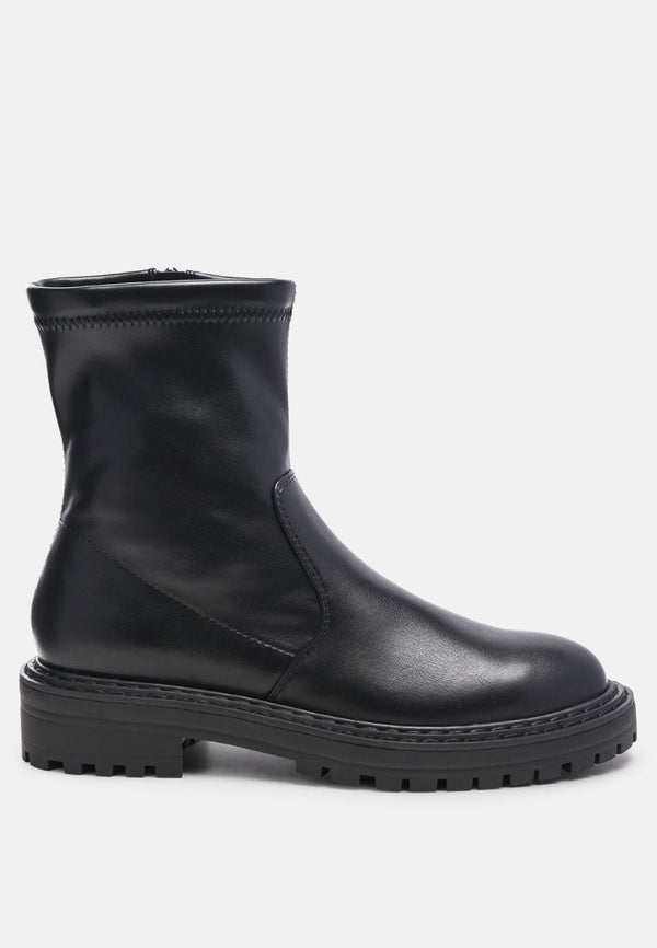Gumb Panelled Chunky Ankle Boots - Glamourous Grace