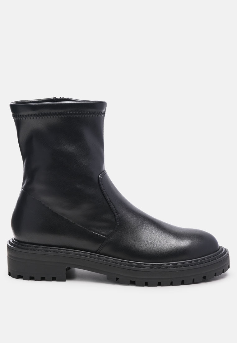 Gumb Panelled Chunky Ankle Boots - Glamourous Grace