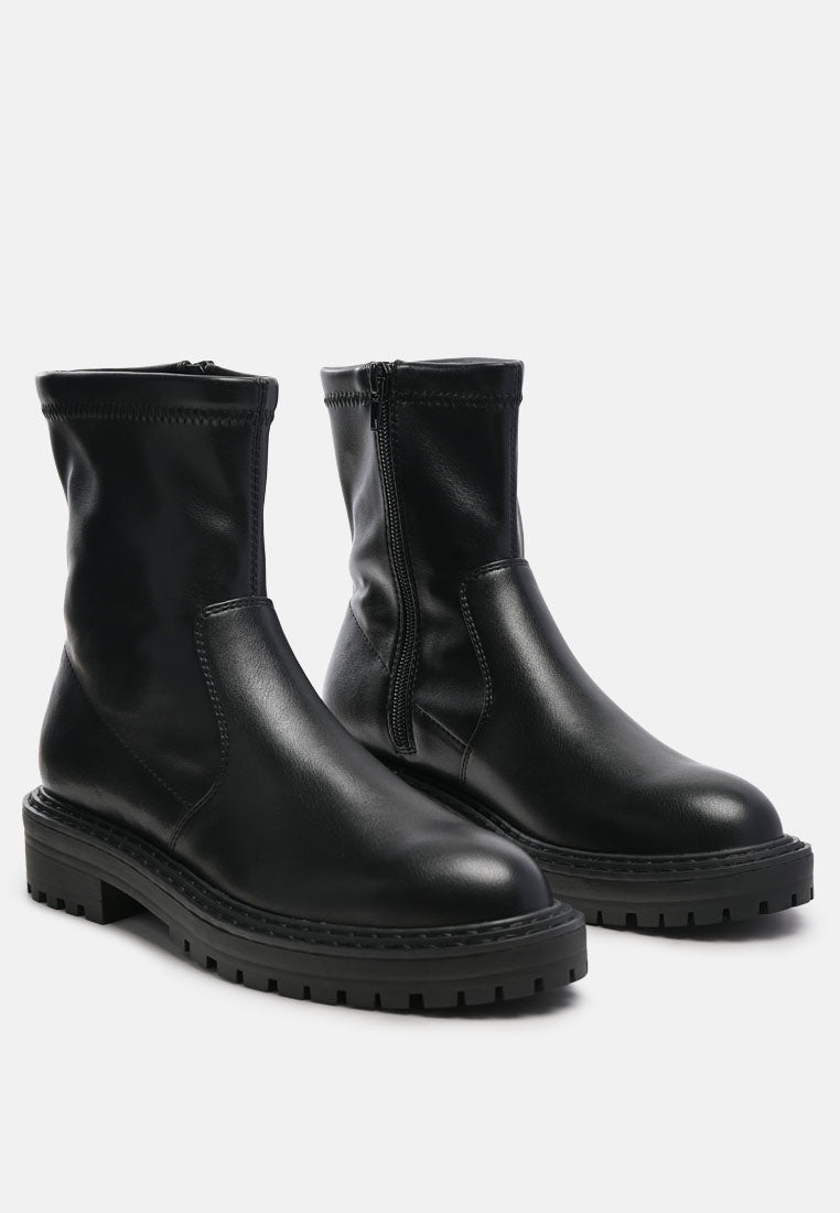 Gumb Panelled Chunky Ankle Boots - Glamourous Grace