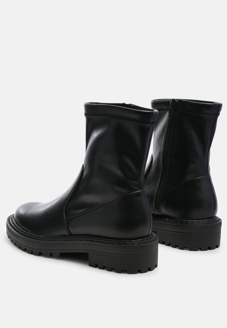 Gumb Panelled Chunky Ankle Boots - Glamourous Grace